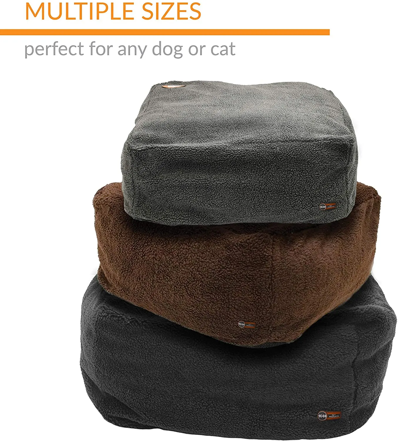 Ultra Thick Dog Bed - 12" Thick - Cuddle Cube Pet Bed - K&H Pet Products