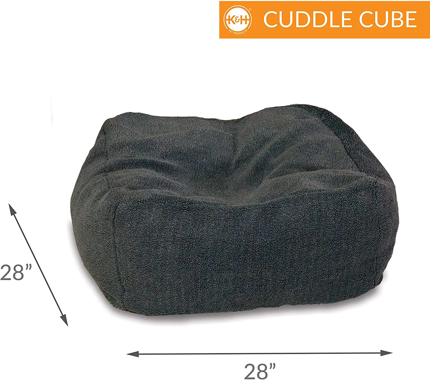 Ultra Thick Dog Bed - 12" Thick - Cuddle Cube Pet Bed - K&H Pet Products