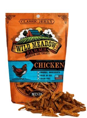 Wild Meadow Farms Classic Chicken Jerky Minis Treats for Dogs